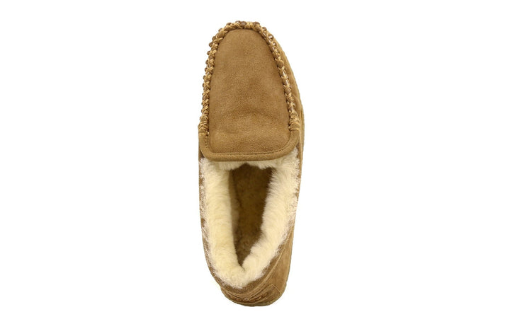 Champlain Men's Sheepskin Moccasin Slippers with Thermoplastic Rubber Sole - Alfred Cloutier Ltd. - Canada